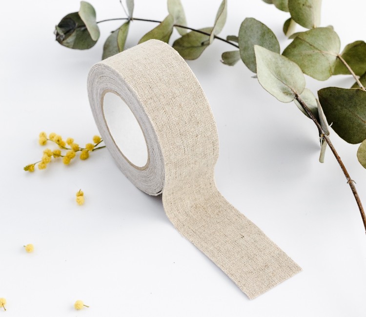 Fabric tape de lino 100% en color natural