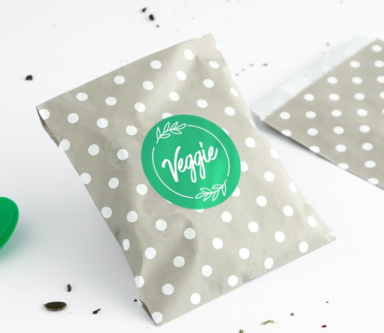 Bolsas Grises Estampadas con Lunares