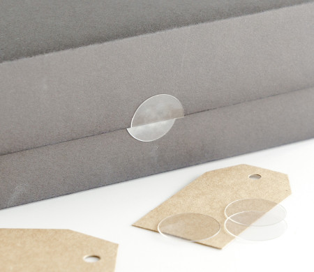 Adhesivo transparente para envíos