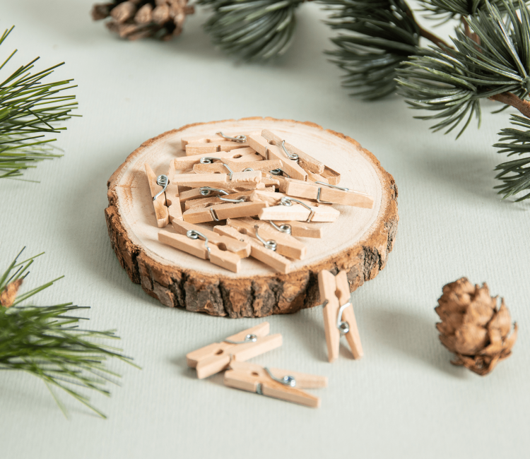 Pinzas de madera mini
