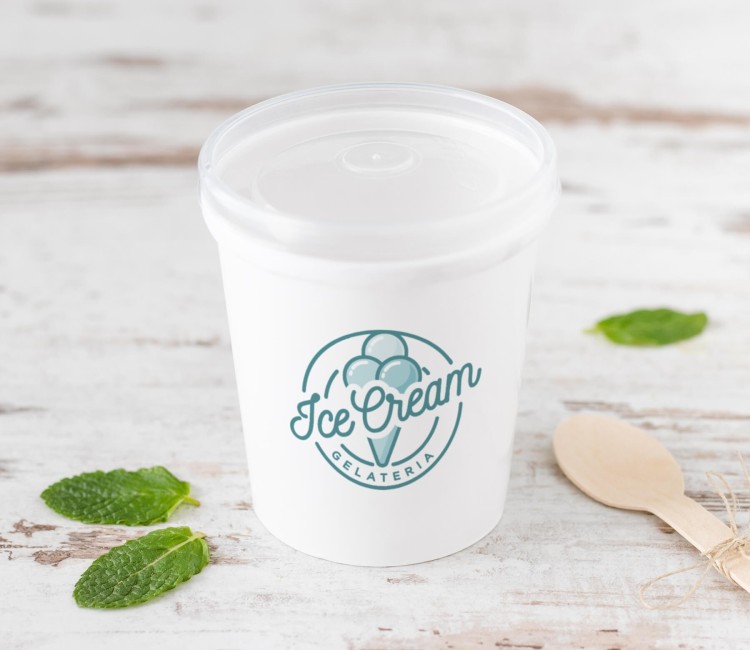 Vaso de cartón doble 16 OZ para sopa o helados