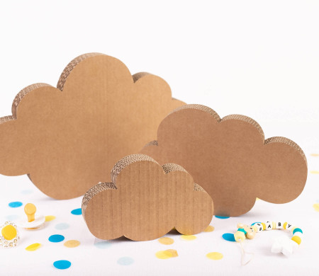 Nubes de Cartón Decorativas ¡Kit de 3!