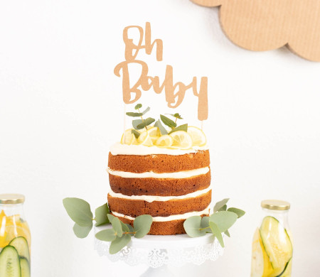 Topper para pasteles o decoración "Oh baby"