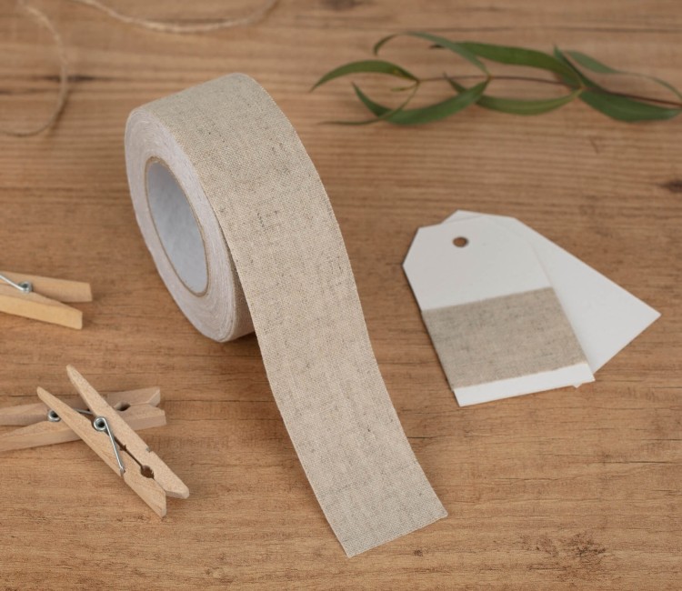 Fabric tape de lino 100% en color natural