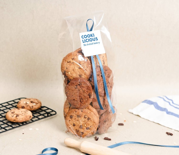 Bolsas de celofán con fondo y fuelle aptas para alimentación