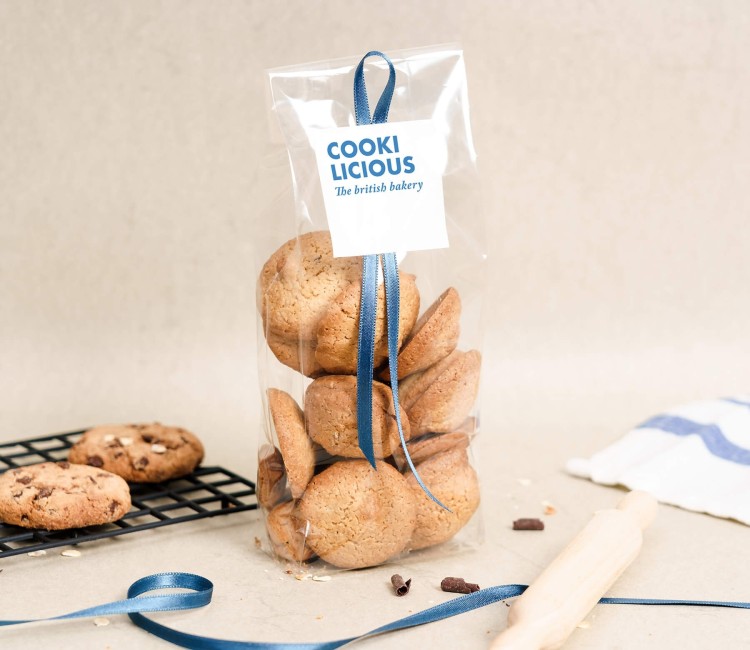 Bolsas de celofán con fondo y fuelle aptas para alimentación
