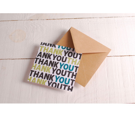Tarjeta agradecimiento "thank you"