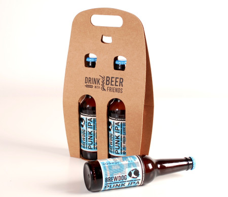 Caja para cervezas con ranura doble