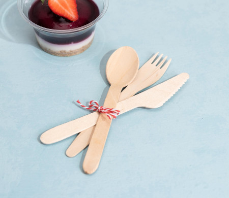 Set de Cubiertos de Madera