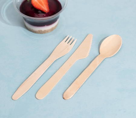 Set de Cubiertos de Madera