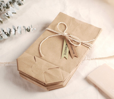 Kit de 20 Bolsas Cilíndricas de Papel Kraft