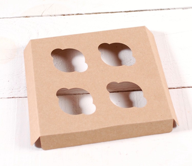 Holder para 4 mini cupcakes, perfecto para pastelerías