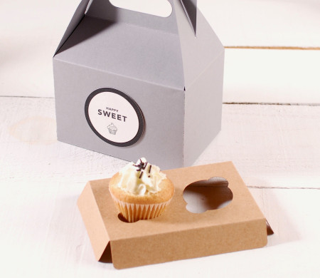 Holder para 2 mini cupcakes, ideal pastelerías