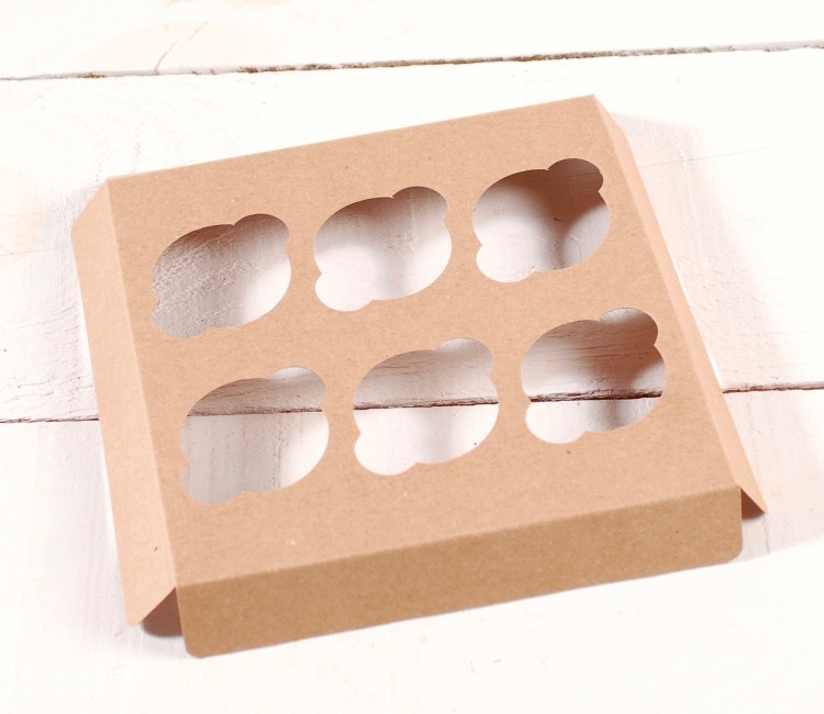 Holder para 6 mini cupcakes, para cajas de repostería