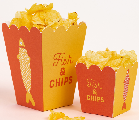 Caja para patatas chips