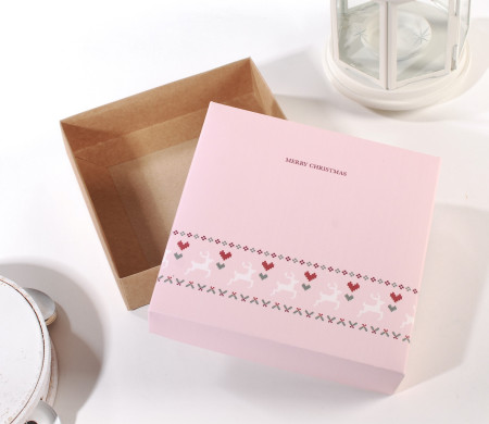 Caja cuadrada de regalo especial Navidad