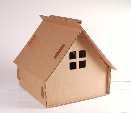 Casita de Cartón Para Niños o Gatos – Juguetes de Cartón