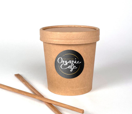 Sopera kraft con tapa  take away