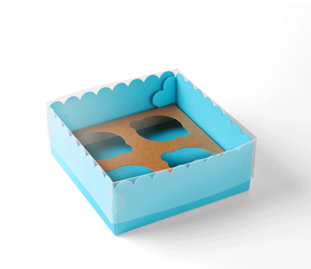 Caja para 4 Cupcakes
