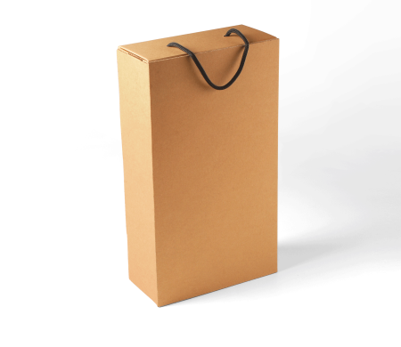 Caja de Cartón con Asa para Botellas
