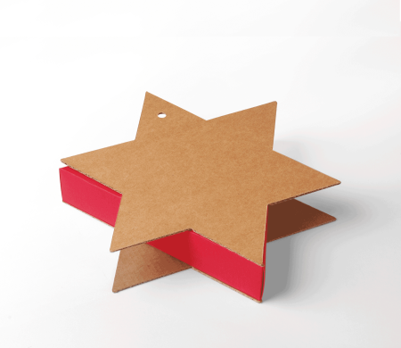 Caja Regalo en Forma de Estrella Ideal para Navidad