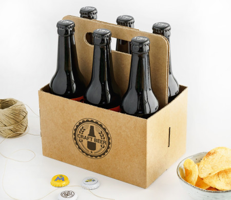 Caja para cervezas con asa