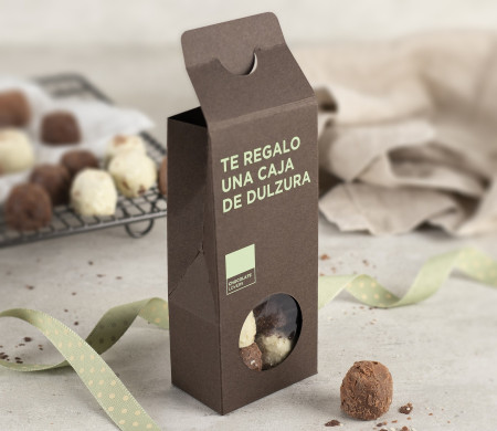 Caja con ventana para alimentación
