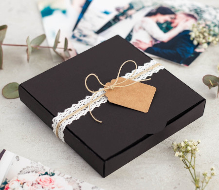Caja Plana para Invitaciones de Boda o Eventos