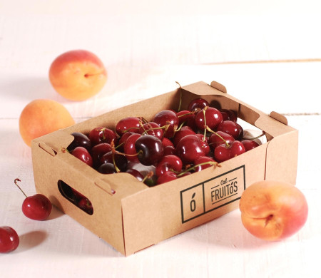 Caja de cartón para frutas pequeñas