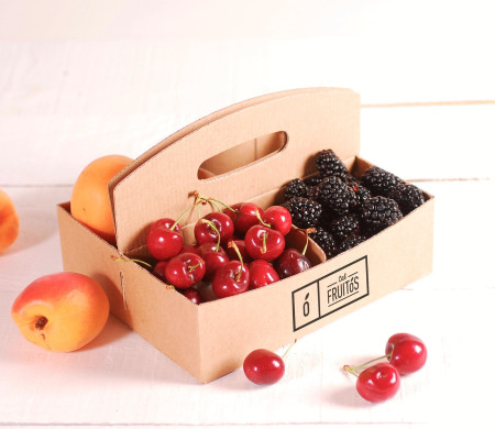 Caja de cartón para frutos rojos