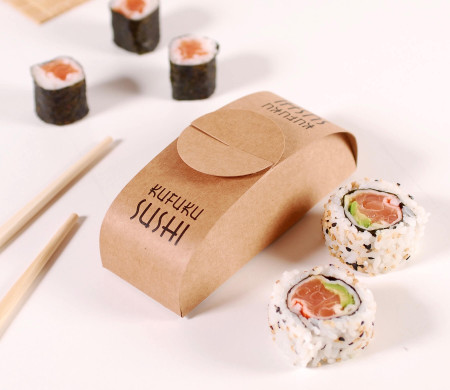 Caja de cartón para sushi elegante 