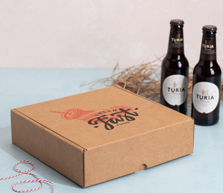 Caja plana con holder para cervezas