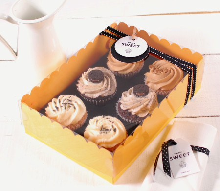 Caja para 6 Cupcakes, Magdalenas o Cookies