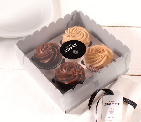 Caja para 4 Cupcakes