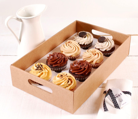 Bandeja de Cartón para Cupcakes, con Asa