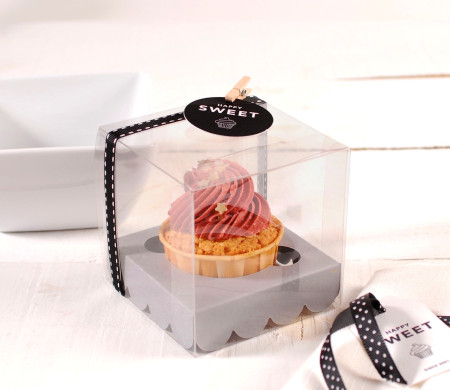 Caja Transparente para Un Cupcake