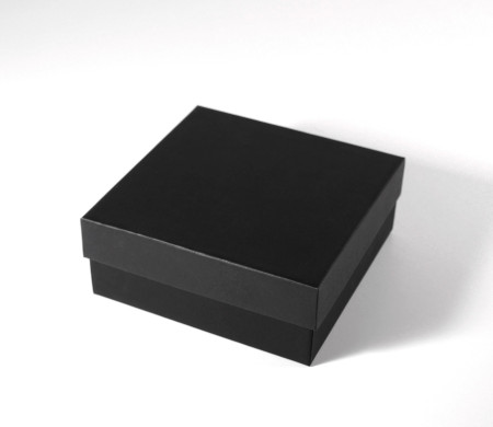 Caja cuadrada rígida de cartón forrado