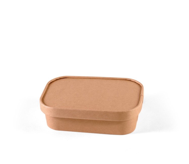 Tupper en cartón kraft con tapa Tupper en cartón kraft con tapa