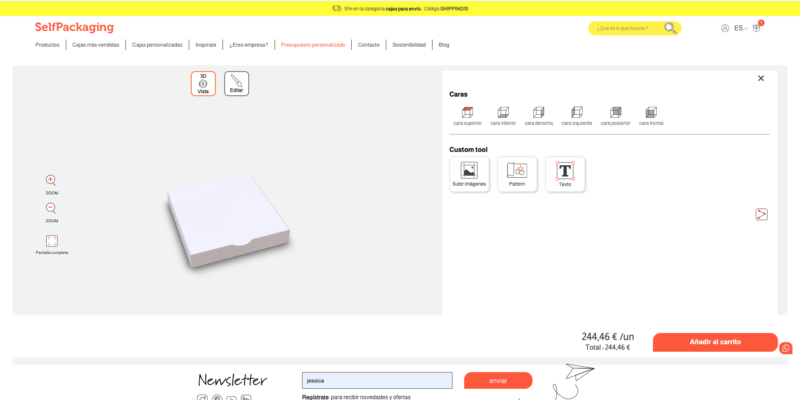 configurador online cajas personalizables selfpackaging