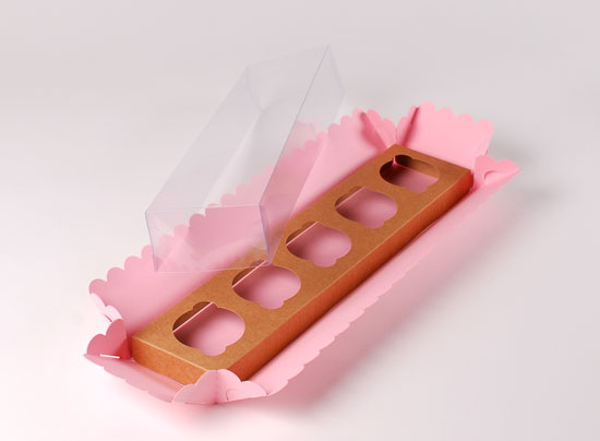 Caja para 5 cupcakes