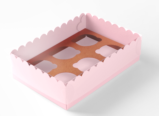 Caja para 6 cupcakes