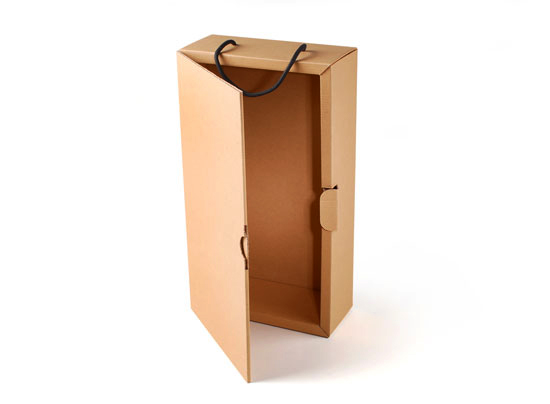Caja para botellas con asa