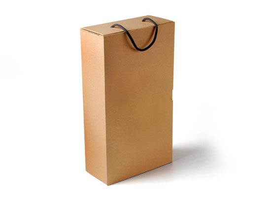 Caja para botellas con asa