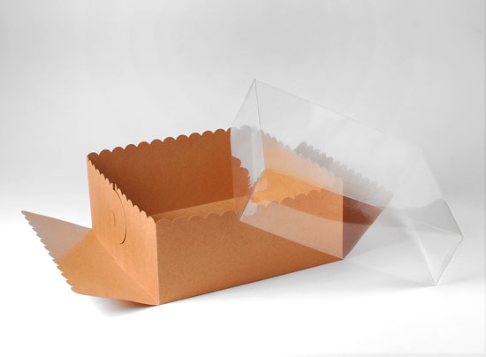 Caja pasteles y tartas con tapa