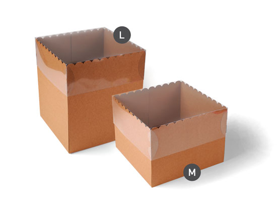Caja pasteles y tartas con tapa