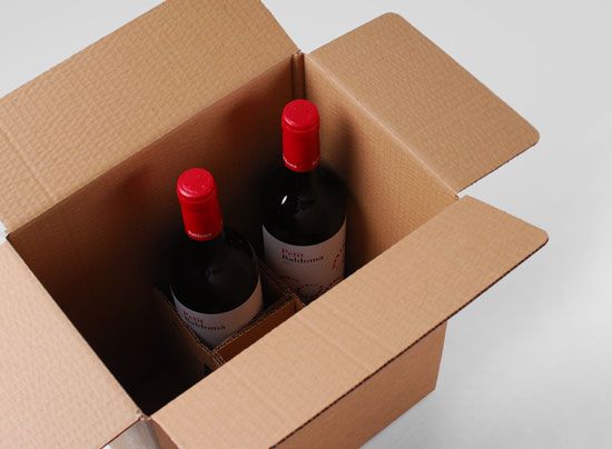 Caja para botellas de cava o vino