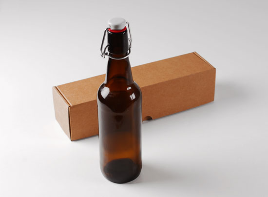 Botella para cerveza con cierre automático