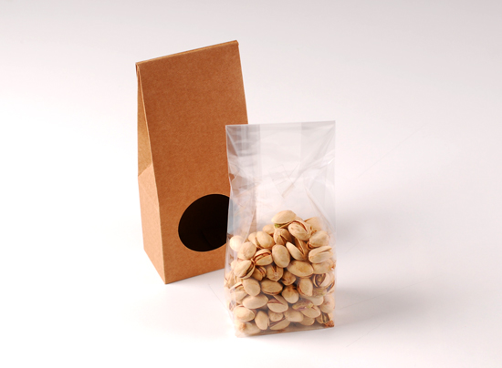 Caja con ventana para alimentación
