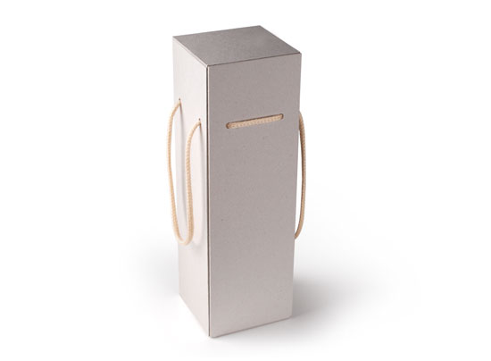 Caja botella con tapa y cuerda