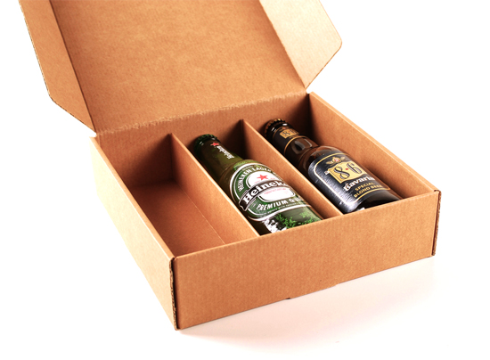 Caja plana con holder para cervezas